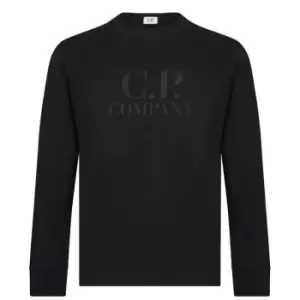 CP Company Diagonal Logo Fleece Sweatshirt - Black