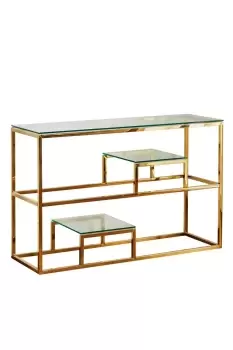 Gold Display Console Table