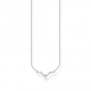 Sterling Silver Ice Crystals Necklace KE2172-051-14-L45V