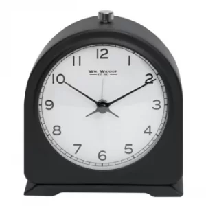 WILLIAM WIDDOP Matt Black Metal Beep Alarm Clock