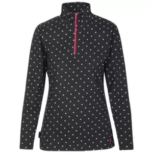 Trespass Womens/Ladies Betty II 1/2 Zip Long Sleeve Top (XXS) (BLACK SPOT)