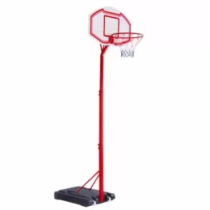 Homcom Adjustable Basketball Stand Backboard With Wheels For Kids