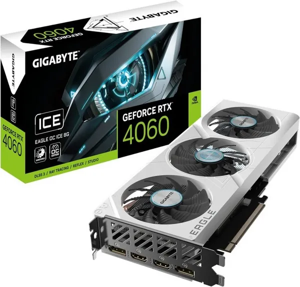 Gigabyte GeForce RTX 4060 Ti EAGLE ICE OC 8GB GDDR6 Graphics Card