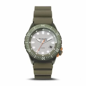 Columbia CSC04-004 Pacific Outlander Grey 3-Hand Date Olive Silicone Watch