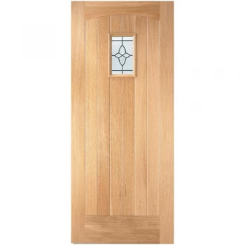 LPD External Oak COTTAGE Lead Glazed Front Door D&G - 864mm x 2083mm