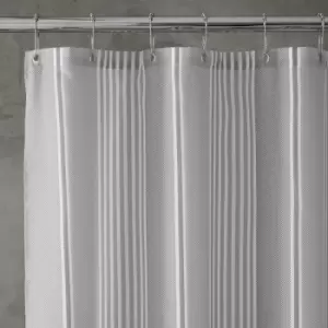 Textured Stripe Shower Curtain