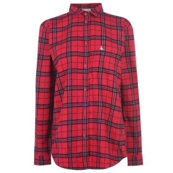 Jack Wills Guilden Check Boyfriend Shirt - Red