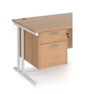 Maestro 25 2 drawer fixed pedestal - beech