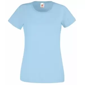 Fruit Of The Loom Ladies/Womens Lady-Fit Valueweight Short Sleeve T-Shirt (2XL) (Sky Blue)