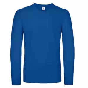 B&C Mens #E150 Long Sleeve T-Shirt (4XL) (Royal Blue)