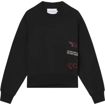 Calvin Klein Jeans Multi Urban Crew Sweatshirt - CK BLACK