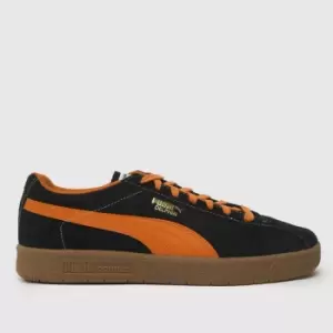 PUMA Delphin Trainers In Black & Orange