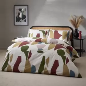 Meta Abstract Cotton Rich Duvet Cover Set Multicolour, Multicolour / King