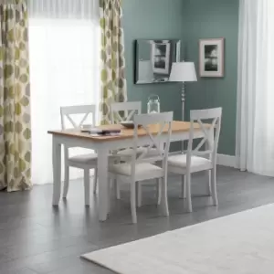 Davenport Rectangular Grey Dining Table with 4 Chairs Grey