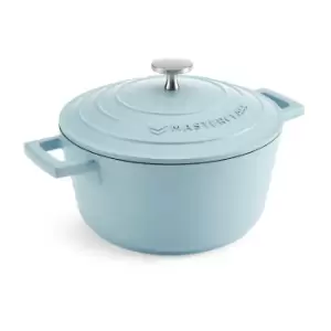 Sky Blue Cast Aluminium Casserole Dish, 2.5L