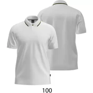 Boss Parlay Tip Polo Shirt Mens - White