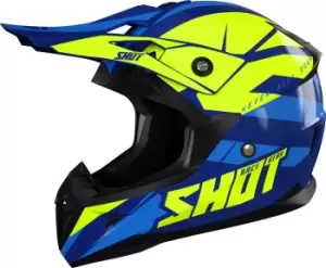 Shot Pulse Revenge Motocross Helmet, black-green-blue Size M black-green-blue, Size M