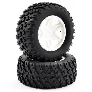 Ftx Comet Desert Buggy/Sc Rear Mounted Tyre & Wheel White