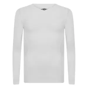 Umbro pro Long Sleeve Baselayer Top Mens - White