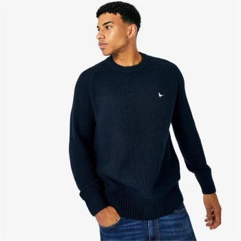 Jack Wills Ribbed Knitted Jumper - Navy