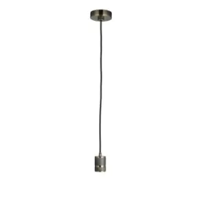 Endon Urban - 1 Light Pendant Antique Brass Plate, E27