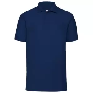 Fruit Of The Loom Mens 65/35 Pique Short Sleeve Polo Shirt (3XL) (Navy)