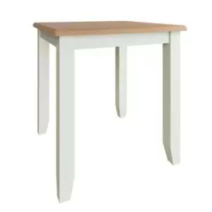 Kettle Interiors Two Tone Oak & White Square Fixed Dining Table