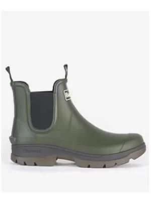 Barbour Nimbus Chelsea Rubber Boots, Olive, Size 7, Men