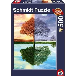 The Seasons Tree 500 Piece Jigsaw Puzzle