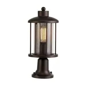 Luminosa Lighting - Pedestal Lamp, 1 x E27, Antique Bronze, Clear Glass, IP54