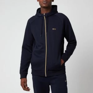 Hugo Boss Zip Hooded Sweatshirt Navy/Gold 402 Men