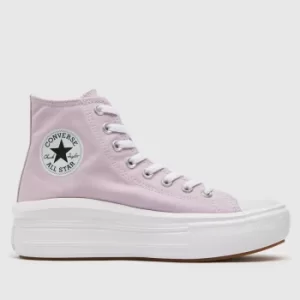 Converse Lilac Move Platform Hi Trainers