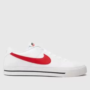 Nike White & Red Court Legacy Trainers