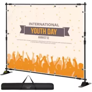 VEVOR Step and Repeat 8'x8'- 10'x8' Backdrop Banner Stand Adjustable Telescopic Height and Width Retractable Banner Stand with Carrying Bag