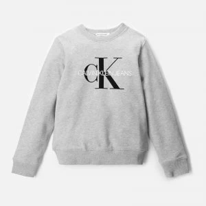 Calvin Klein Monogram Logo Sweatshirt - Light Grey - 10-11 Years