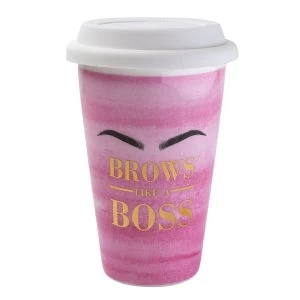 Double Walled Travel Mug Brows Like A Boss