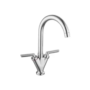 Essence Hector Chrome Twin Lever Monobloc Kitchen Tap