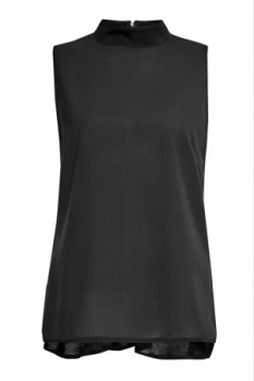 French Connection Polly Plains Sleeveless Top Black