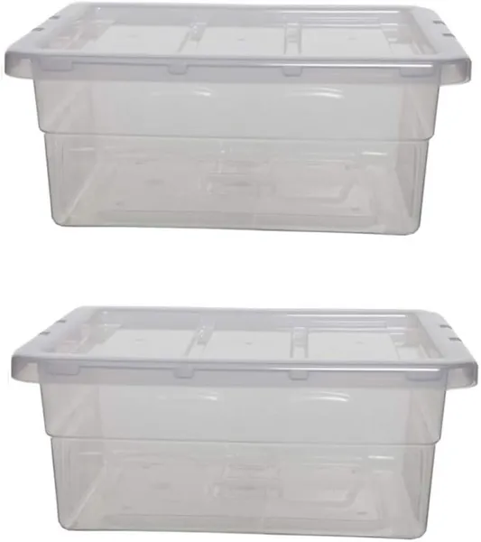 Whitefurze Spacemaster Storage Box, 15L, Clear