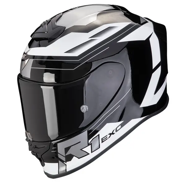 Scorpion EXO-R1 Evo Air Blaze Black White Full Face Helmet XL