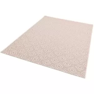 Patio Modern Pink Jewel Flatweave Garden Kitchen Indoor Outdoor Rug Floor Mat Medium 120 x 170cm (4'x5'6')