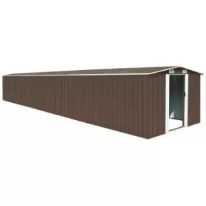 Vidaxl - Garden Shed Brown 257x779x181cm Galvanised steel - Brown