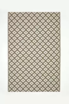 May Geometric Olive Green Outdoor Rug