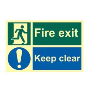 Fire Exit Keep Clear - PHS (300 x 200mm)