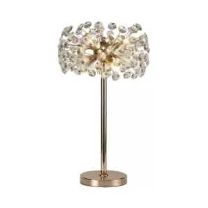 Luminosa Table Lamp 6 Light G9 French Gold, Crystal