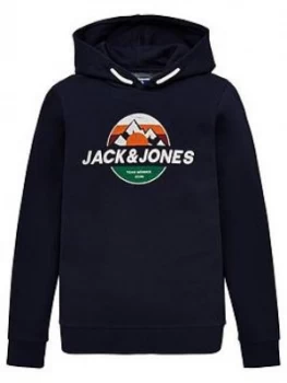 Jack & Jones Junior Boys Mountain Hoodie - Navy Blazer, Size 8 Years