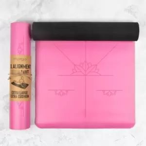 Extra Large Pink Alignment Yoga Mat