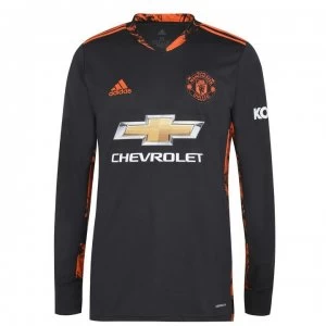 adidas Manchester United Home Goalkeeper Shirt 2020 2021 - Grey/Orange