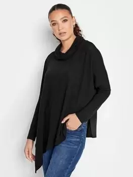 Long Tall Sally Black Hanky Hem Top, Black, Size 22-24, Women