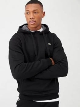 Lacoste Classic Overhead Hoodie - Black, Size 6, Men